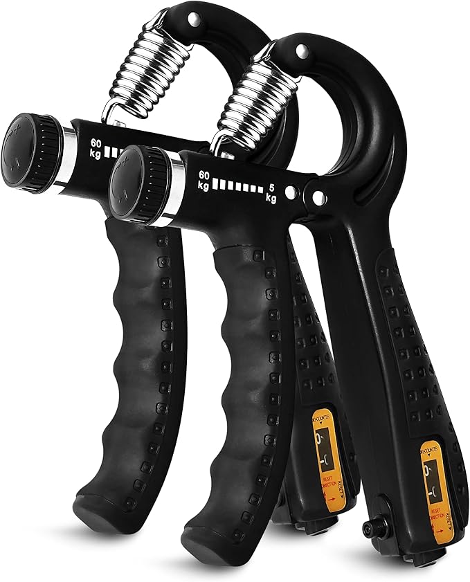 Hand Grip Strengthener Trainer with Adjustable Resistance 10-130lbs (4.5-59kg), Forearm Hand Grip Strength Exerciser for Muscle Building, Injury Recovery, and Therapy Stress Relief