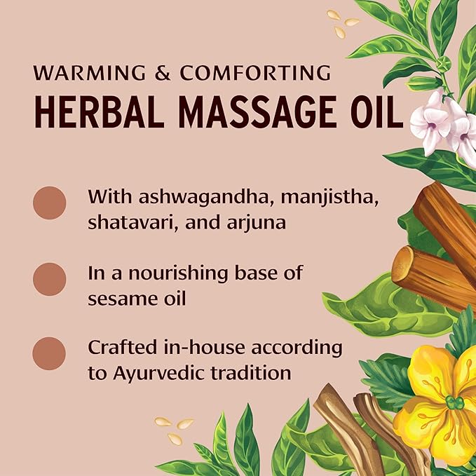 Banyan Botanicals Organic Mahanarayan Oil – Deeply Penetrating Muscle & Joint Recovery Oil – Warming Ayurvedic Massage Oil for Active Mobility & Tissue Resilience – 24 oz – USDA Organic