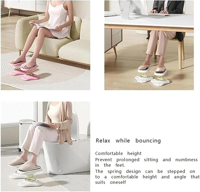 Ankle Leg Exercisers,Multi Functional Exercise Ankle Footstool, Toilet Companion Footstool, Office Or Daily Rest, Relaxing Feet and Legs(Pink,1pcs)