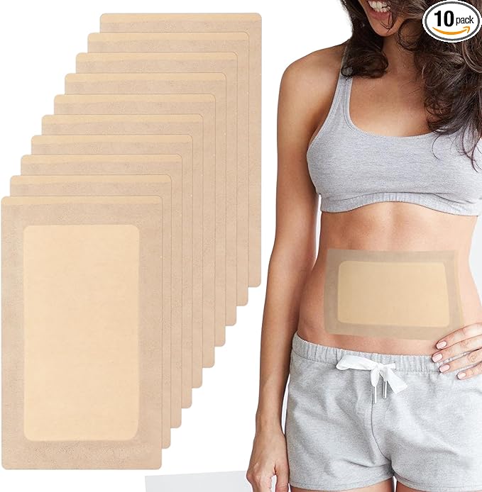 10pcs Castor Oil Pack Wrap - Self-Adhesive, High Absorbent Organic Cotton Flannel, No Leak Design for Women & Men