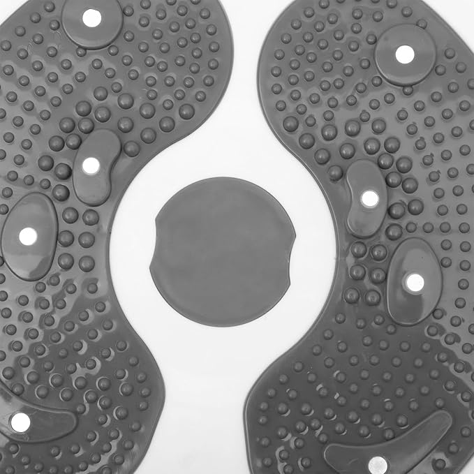 Milisten Waist Twisting Disc with Rope Gray, Body Massage Board Exercise Rotating Slimming Machine for Home Fitness and Abdominal Strength Training