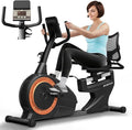 Recumbent Exercise Bike, Magnetic Staionary Bikes for Home with 8-level Resistance & Adjustable Seat, Staionary Bike for Seniors Adults, 350 LBS & LCD Monitor