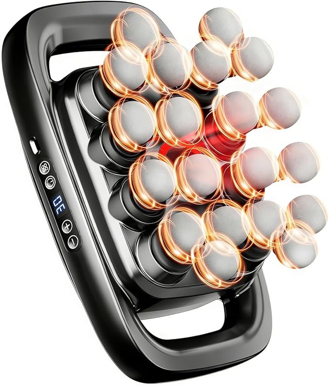 20 Head Massage Gun Deep Tissue Percussion Massager with 3 Modes&30 Intensities-Muscle Massage Gun for Back/Shoulder/Foot/Body/Hand Muscle Pain Relief,Birthday Gifts for Men Dad Husband(SG)