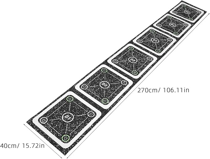 Toyvian Agility Ladder Mat Speed Ladder Training Equipment Non-Slip Rubber 6-Rung for Soccer Football Fitness Footwork Drills and Athletic Conditioning