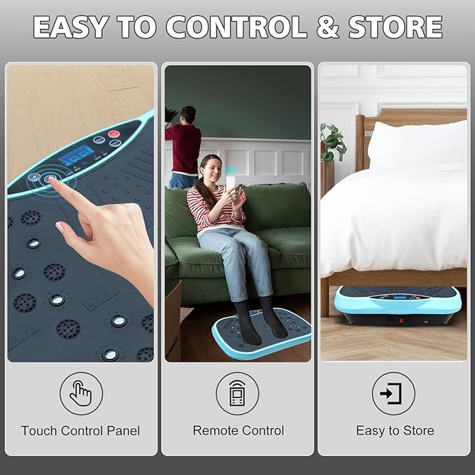 Vibration Plate Exercise Machine Whole Body Vibration Platform for Home Workout, Fitness Equipment for Weight Loss, Muscle Toning, and Full-Body Training