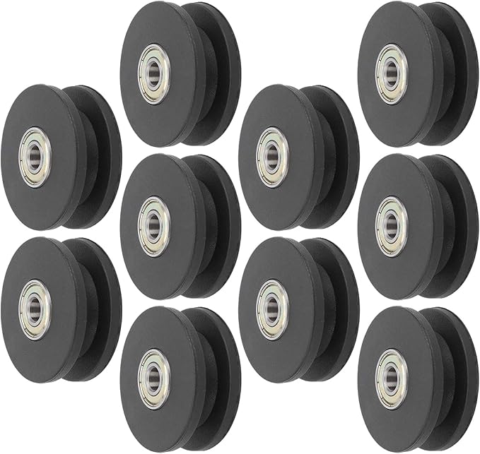 10pcs 50mm Nylon Bearing Pulley, Gym Pulley for Home Gym Attachments, Strength Training Accessory with Rotation, Nylon Material for Exercise Equipment