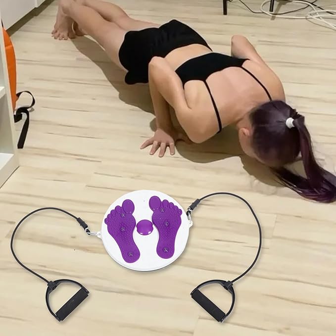 Twisting Waist Disc with Rope, Slimming Exercise Rotating Board for Home Fitness, Female Waist Trainer Massage Abdominal Workout Equipment