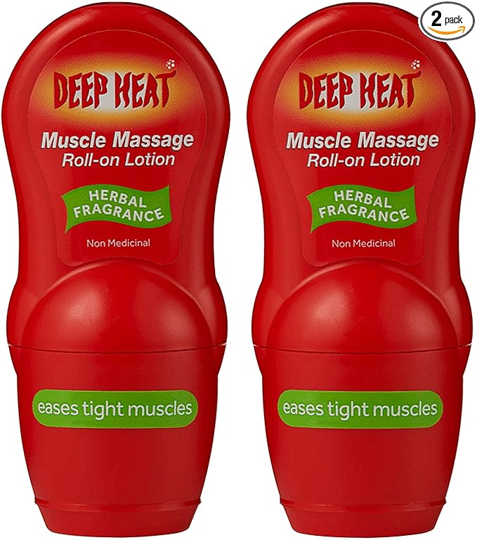 Deep Heat Muscle Massage Roll-On Lotion 50Ml (Pack of 2)