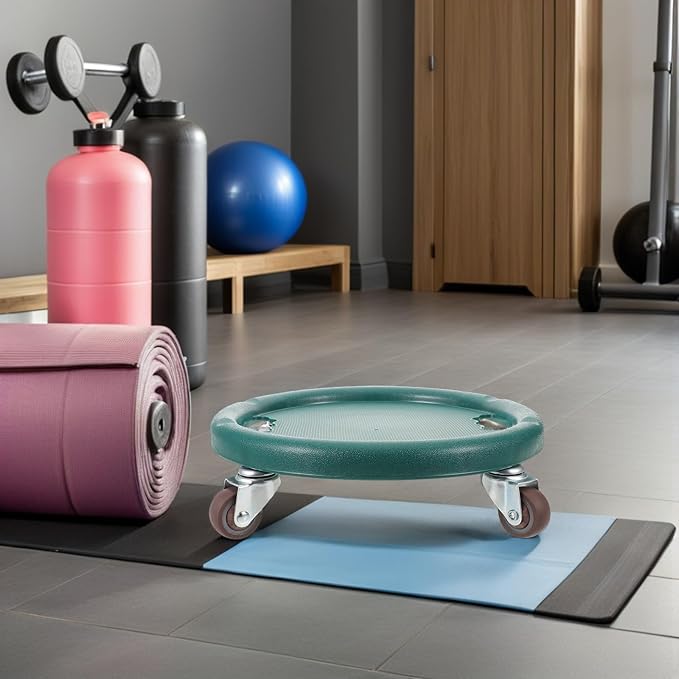 DOITOOL Ab Roller Wheel Fitness Equipment 4-wheel Silent Core Workout Abdominal Trainer Green for Home Gym Strength Training