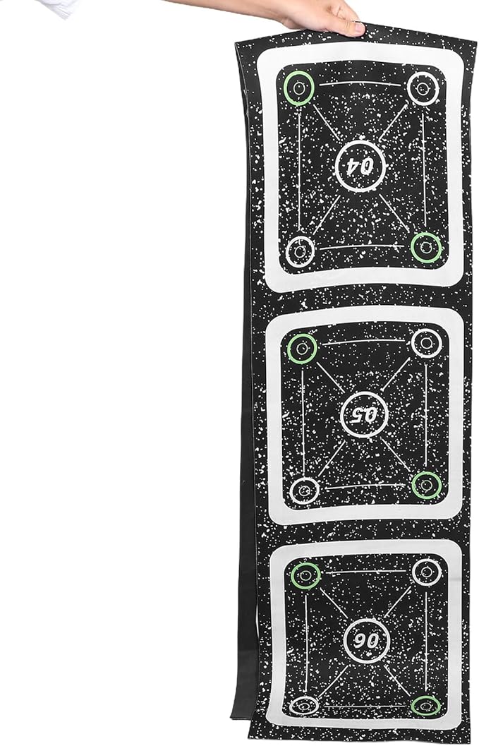Toyvian Agility Ladder Mat Speed Ladder Training Equipment Non-Slip Rubber 6-Rung for Soccer Football Fitness Footwork Drills and Athletic Conditioning