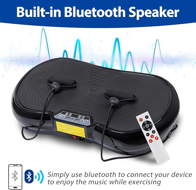 LEMY Vibration Plate Exercise Machine, Full Body Shaker with Bluetooth and Remote Control, Vibrating Plate Machine for Fitness, Training