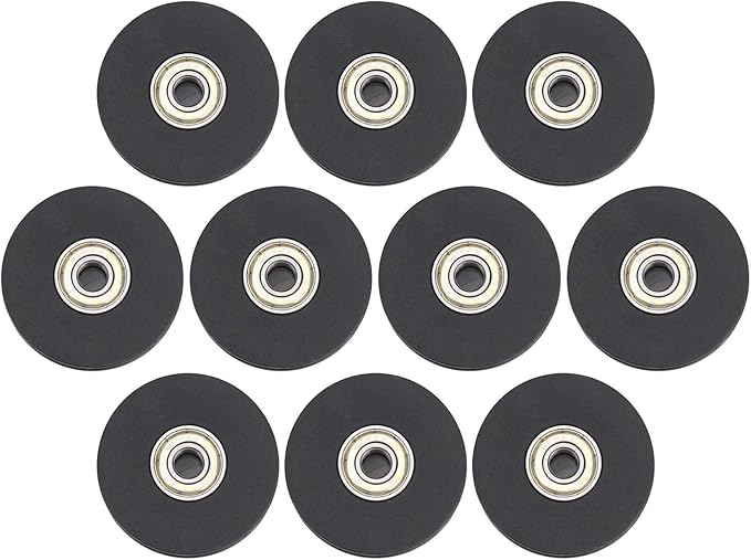 10pcs Nylon Bearing Pulley 50mm | Heavy Duty Gym Attachment/Garage Door Accessory | Sturdy & Weather - Protected | Strength Training Equipment Replacement