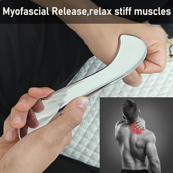 4in1 Professional Stainless Steel Muscle Scraper Tool Set,IASTM Physical Therapy Tools for Soft Tissue Massage,Muscle Scraping Tool