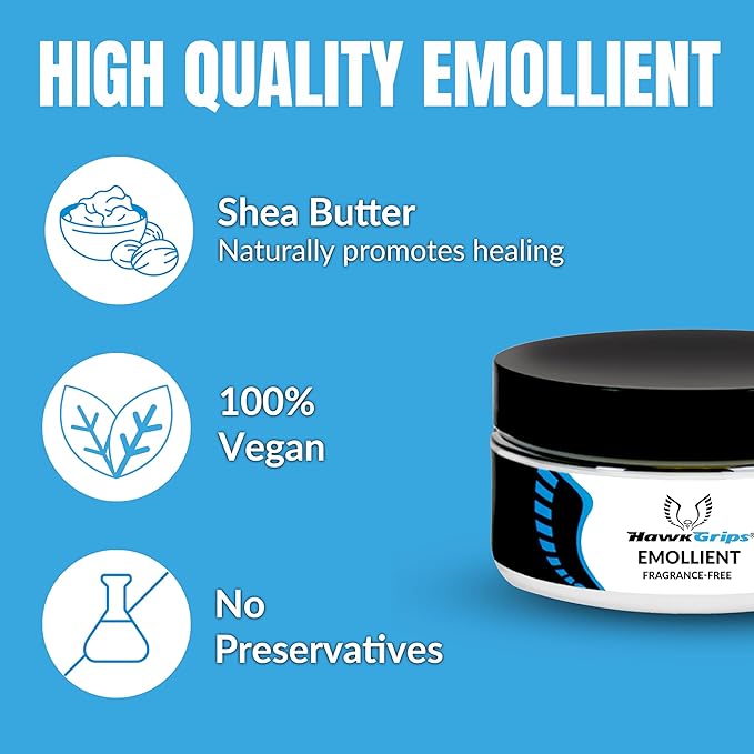 HawkGrips, 8oz Massage Emollient 10ct, Fragrance-Free, Shea Butter, Oil Based, Vegan, Soft Tissue Mobilization and Lubrication for Manual and Assisted Massage Therapy Techniques, Cream Alternative