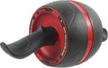 Healifty Ab Roller Wheel with Auto Rebound, Abdominal Trainer Wheel for Core Workout, Home Fitness Exercise Roller for Men and Women, Includes Extra Mat, Grey and Red Random