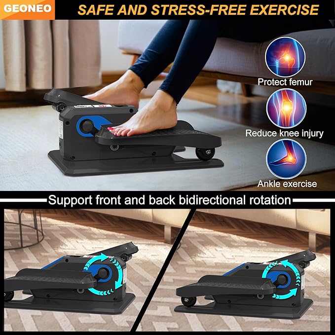 Under Desk Elliptical Machine, Electric Elliptical Exerciser for Senior, Quiet and Small Electric Seated Pedal Exerciser for Home with Remote Control and 12 Adjustable Speeds