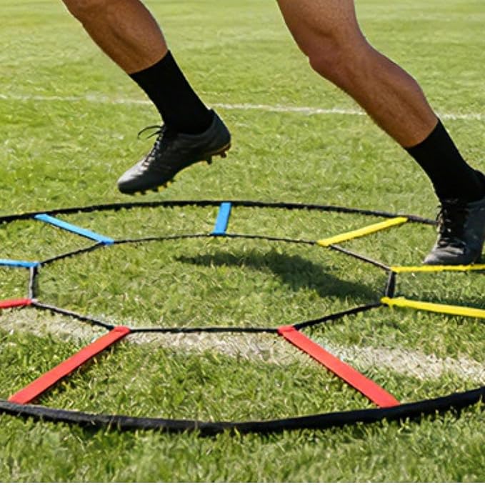 Agility Ladder Foldable Training Ladder Speed Ladder Footwork Equipment for Enhancing Coordination and Strength Suitable for Athletes Outdoor Home Wor