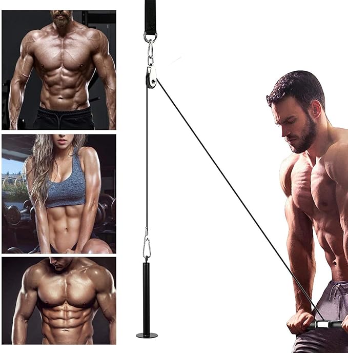 2pcs Pulley Hanging Straps Fitness Accessory DIY Pulley Rope for Strength Training Equipment Attachments Workout Suspension Support