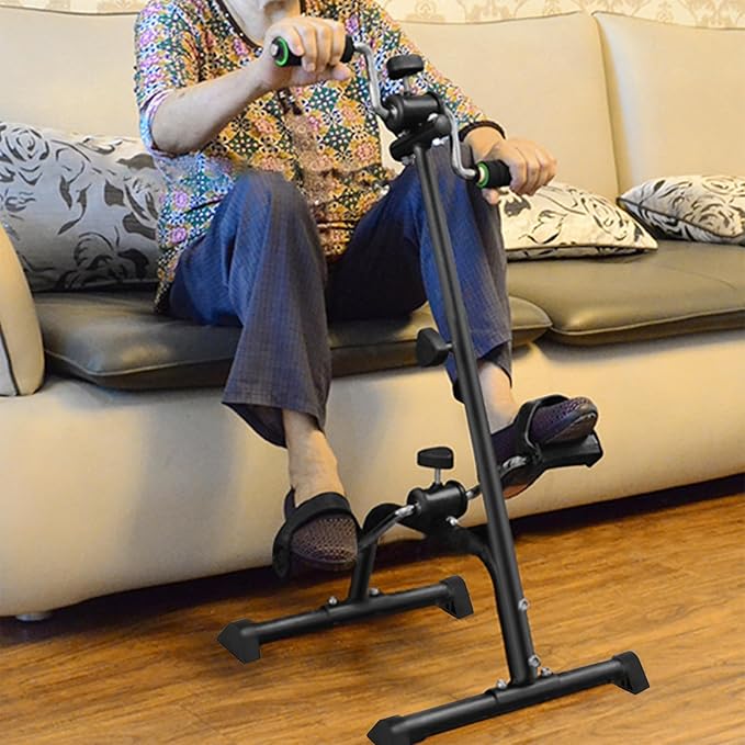 Pedal Exerciser Bike, Elderly Exercise Bike, Hand Leg and Knee Peddler, Adjustable Fitness Equipment for Seniors, Elderly Home Pedal Exercise Bike for Whole Body