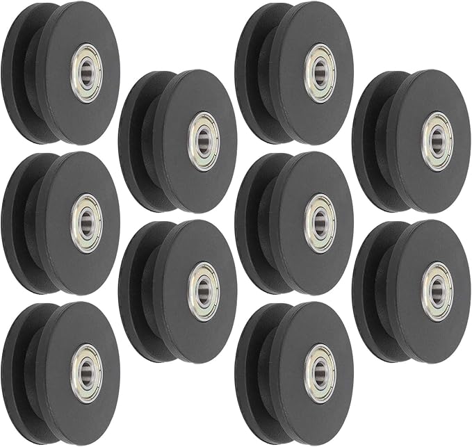 10pcs 50mm Nylon Bearing Pulley, Gym Pulley for Home Gym Attachments, Strength Training Accessory with Rotation, Nylon Material for Exercise Equipment