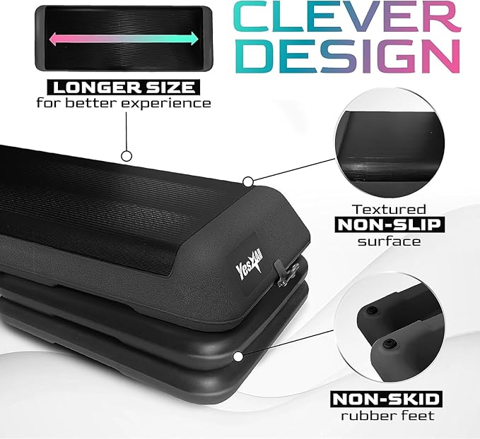 Yes4All Multi-Functional Aerobic Step Platform Adapter/Versatile Stepper Platform With Pilate Bar And Resistance Band