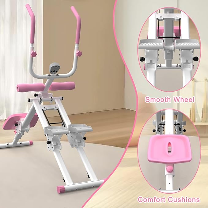 2 in 1 Stair Stepper and Ab Machine,Multifunctional Full Body Workout Machine,dual Track Ab Machine,Upgrade Stairmaster & Ab Trainer Equipment for Home Gym Exercise