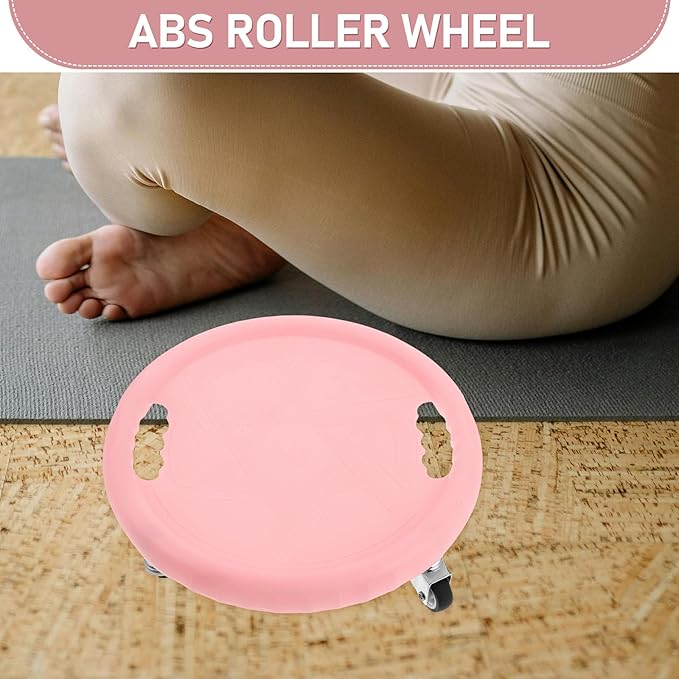 Alipis Ab Roller Wheel with Knee Pad, Core Exercise Abdominal Wheel for Home Fitness, Portable Silent Sliding Disc for Strength Training and Abs Workout