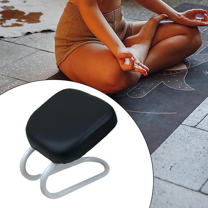Meditation Stool Kneeler Ergonomic Stable Portable Prayer Bench for Yoga Studio and Home Use 11.22x10.24inch- Black