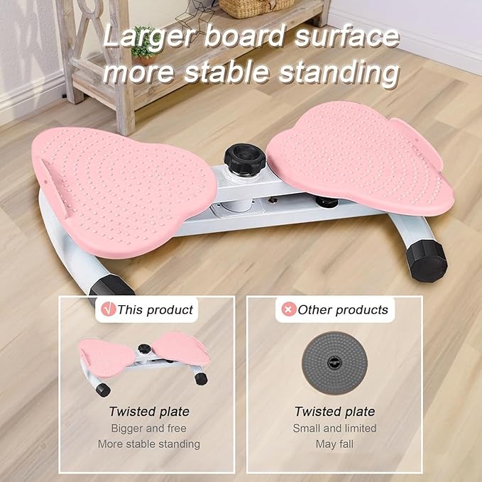 Waist Twisting Machine, Waist Twister with Drawstring, Multifunctional Magnetic Balance Board Body Shaping Twister Exercise for Women Weight Loss/Cardio ExerciseBlue,12x53x33cm