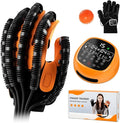 Rehabilitation Robotic Gloves for Stroke and Hemiplegia Recovery, Rechargeable Stroke Hand Recovery Device, Hand Function Training, Finger Exerciser Device for Arthritis Patients(Orange Right Hand XL)