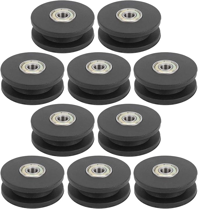 10pcs 50mm Nylon Bearing Pulley, Gym Pulley for Home Gym Attachments, Strength Training Accessory with Rotation, Nylon Material for Exercise Equipment