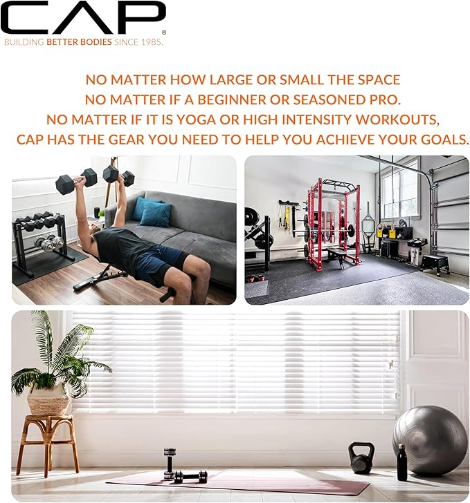 CAP Puzzle Exercise Mats | 3/4” Thick EVA Interlocking Foam Tiles for Home Gym Flooring | Multiple Options