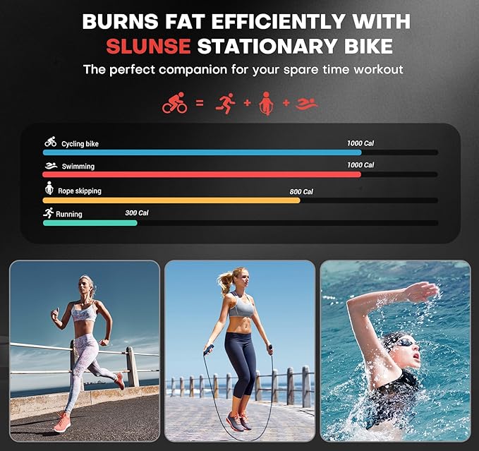 Exercise Bike, Magnetic Resistance Stationary Bikes for Home with App Compatible, Silent Indoor Cycling Bike with 350lbs Weight Capacity Comfortable Seat, Digital Monitor & Phone Mount