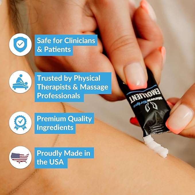 HawkGrips 7ml Massage Emollient Single Use Packet, Vanilla, Travel Size, Emollient for IASTM and Massage, Soft Tissue Mobilization for Massage Therapy, 6 Count