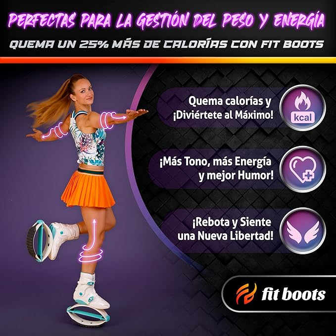 FIT BOOTS for Women Exercise - Premium Moon Shoes for Jumping, Kangaroo Shoes for Training, Cardio & Fun, Joint-Friendly, Rebounder Jumps Boots for Adults & Kids, Bouncy Workout (Women-Yellow)