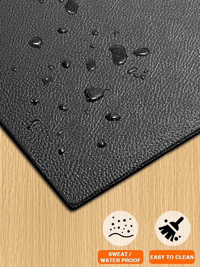 Treadmill Mat, 5'x2.5',6mm Thickness Exercise Equipment Mat for Carpet Hardwood Floors, Compatible with Walking Pad,Spin Bike,Elliptical Trainer,Rowing Machine