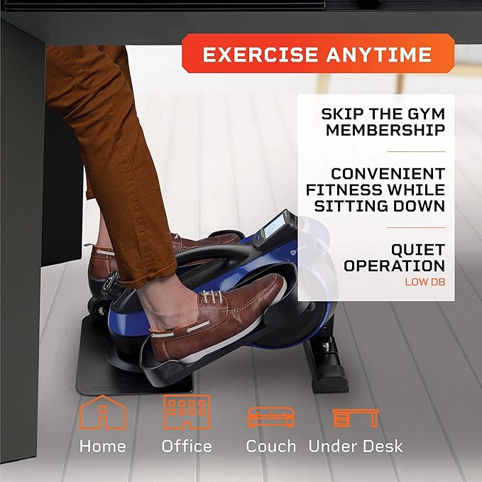 LifePro Under Desk Elliptical - Under Desk Bike Pedal Exerciser - Perfect Desk Exercise Equipment - for Seniors Adults and Teens (Flexstride Plus) (Renewed))