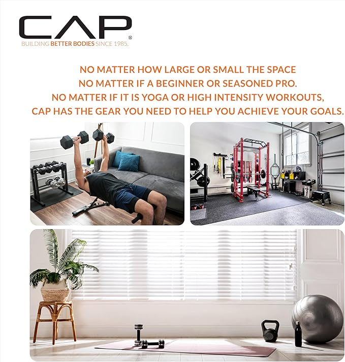 CAP Puzzle Exercise Mats | 1” Thick EVA Interlocking Foam Tiles for Home Gym Flooring | Multiple Options