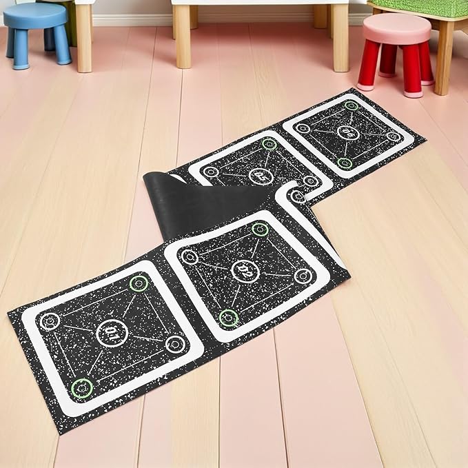 Toyvian Agility Ladder Mat Speed Ladder Training Equipment Non-Slip Rubber 6-Rung for Soccer Football Fitness Footwork Drills and Athletic Conditioning