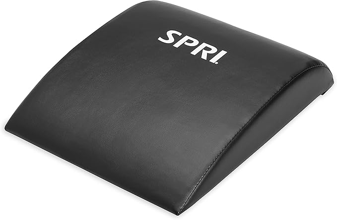 SPRI Ab Mat - Workout Mat Accessory for Abdominal Exercises, Sit-Ups, Crunches, Push-Ups, Core Training, and More - Portable Padded Shaped Mat with Curved Back Support for Toning Abs