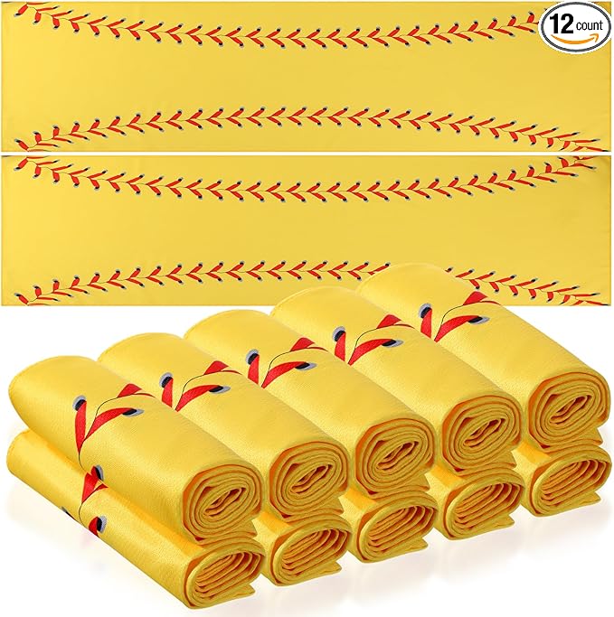 12 Pcs Cooling Towel Baseball Football Basketball Breathable Chilly Softball Soccer Ice Towel, 40"x12" Tennis Microfiber Accessories for Player