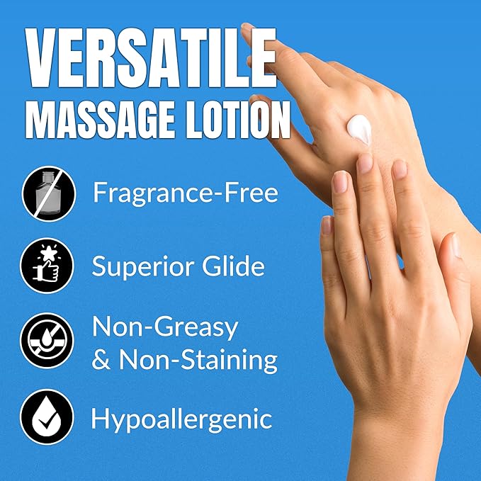 HawkGrips 8oz Therapeutic Massage Lotion for Massage Therapy, Unscented, Professional, Scraper Tool Massage Lotion, Deep Tissue, Cupping Therapy, Non-Greasy, Non-Staining, Shea Butter, Pack of 1