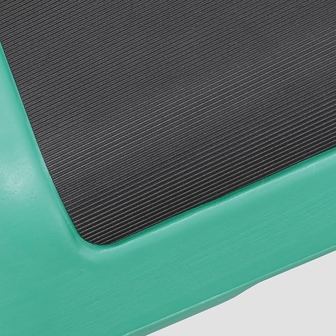 16" x 16" Adjustable Exercise Aerobic Step Platform Fitness Stepper with 4 Removable Risers 4'' - 6'' - 8''-10''-12'' Height for Home Gym Cardio Strength and Training
