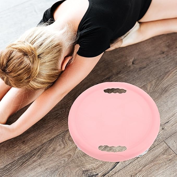 Ab Roller Wheel Core Trainer with Fitness Sliders and Silent Smooth Rolling Board, Pink Abdominal Exercise Roller for Home Gym Strength and Core Muscle Workout