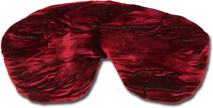 Handmade Weighted Sleep Eye Mask Yoga Pillow - Flax Seed Fill - Unscented - Ruby Red - TEMF-RD