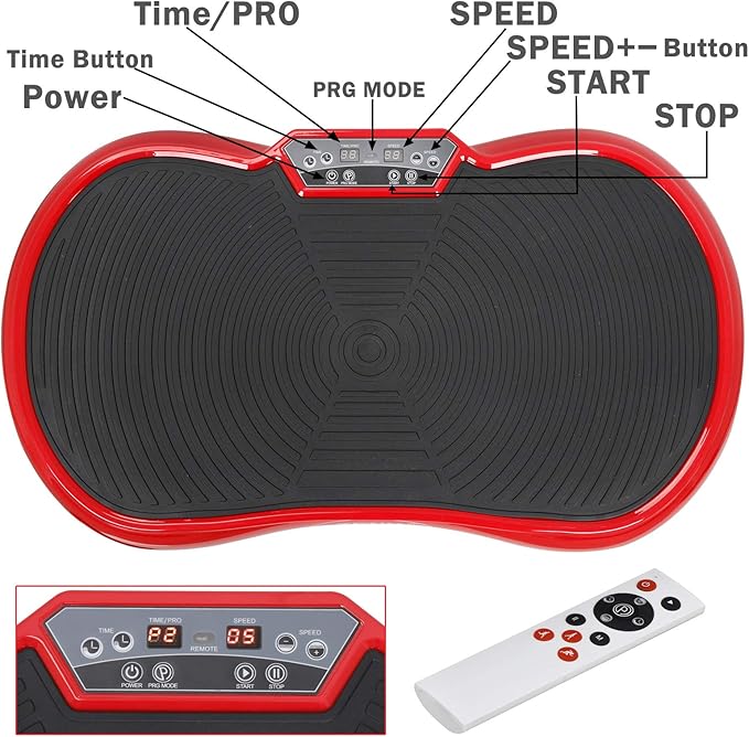 LEMY Vibration Plate Exercise Machine, Full Body Shaker with Bluetooth and Remote Control, Vibrating Plate Machine for Fitness, Training