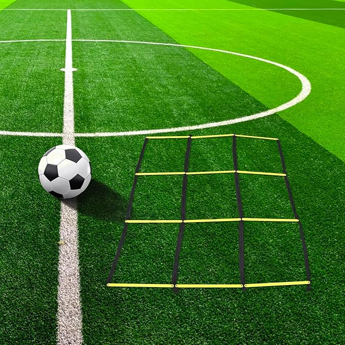 Football Agility Ladder for Speed Training Foldable Soccer Agility Training Ladder with Nine-Square Design for Footwork Drills and Athletic Conditioning