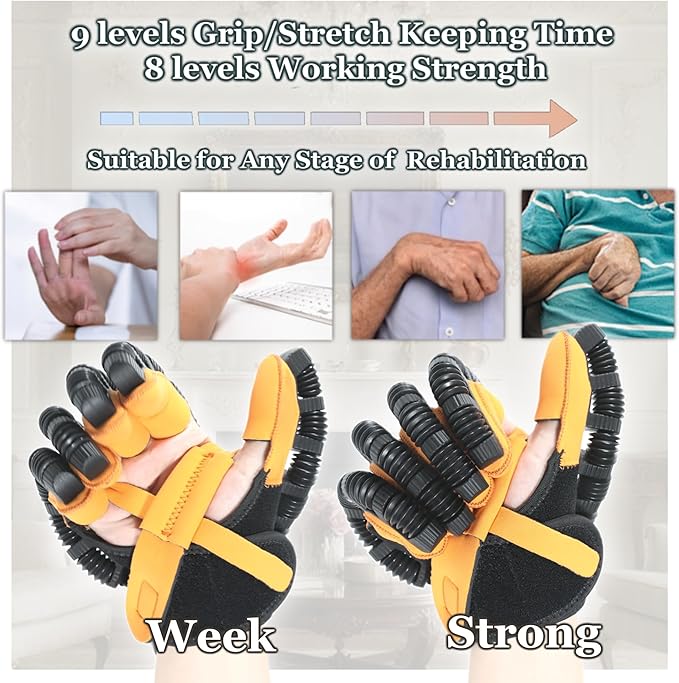 6th Generation Upgrade Rehabilitation Robot Gloves for Stroke Recovery – Hand Weakness & Hemiplegia Home Physical Therapy Device with Mirror Training & Multi-Mode (Right Hand, XL)
