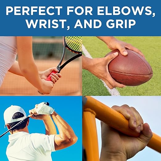 THERABAND FlexBar, Tennis Elbow Therapy Bar, Relieve Tendonitis Aches & Improve Grip Strength, Resistance Bar for Golfers Elbow & Tendinitis, Green, Medium, Intermediate
