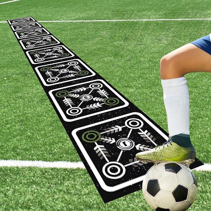 Agility Ladder Mat Footwork Practice Portable Tennis Soccer Multipurpose Speed Training Equipment Anti Slip for Fitness Home